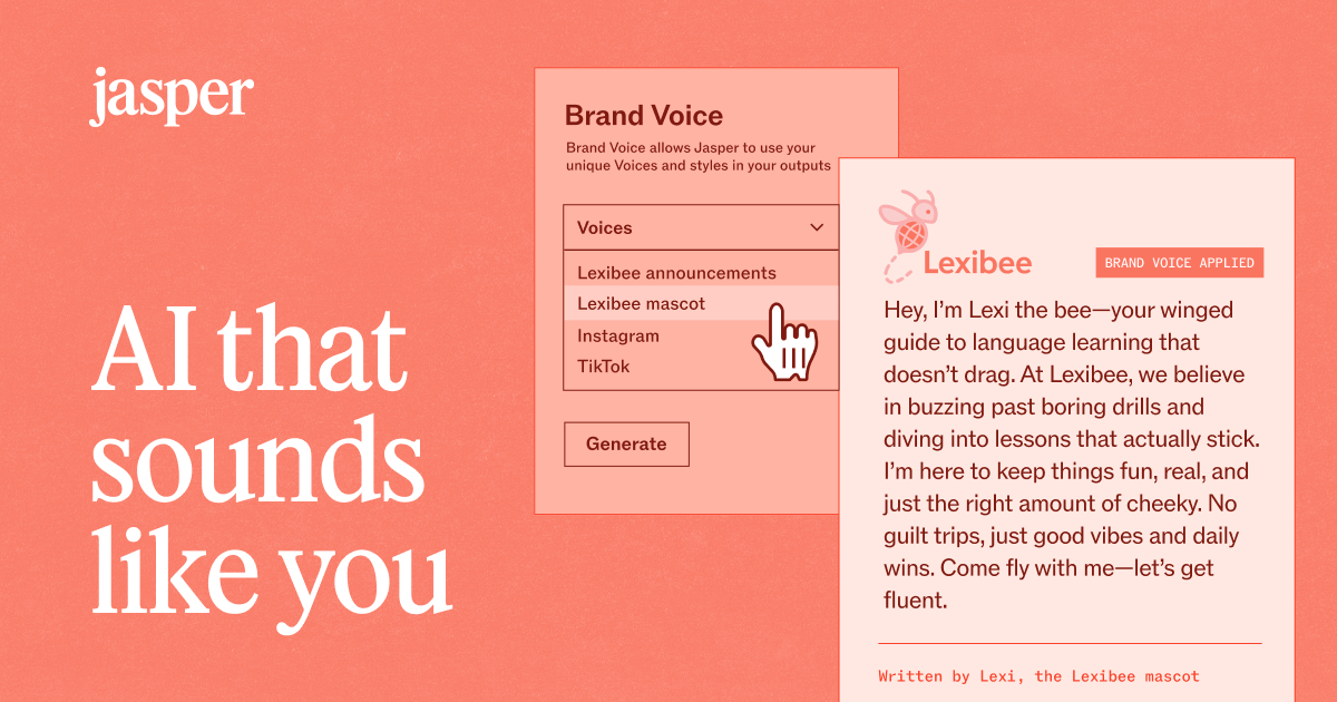 Jasper Brand Voice hero