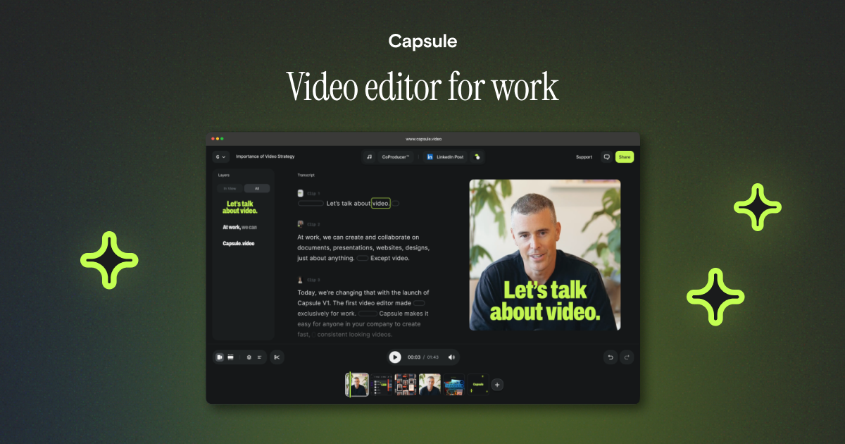 Capsule AI Editor hero