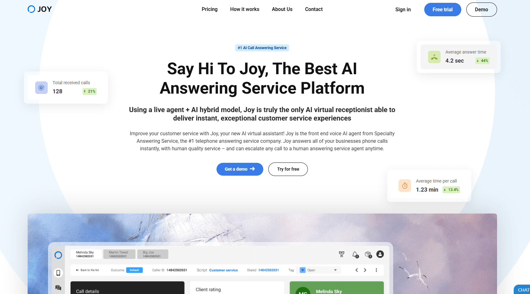 Joy AI Answering Service logo