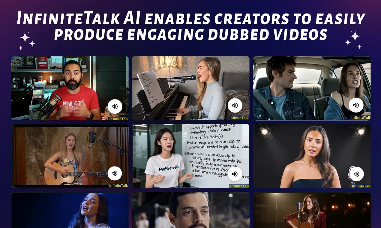 Infinite Talk AI: Audio-Driven Lip Sync Generator | InfiniteTalk hero